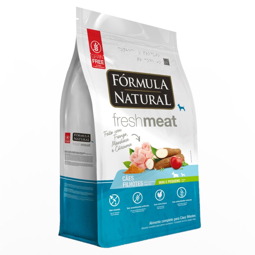 Ração Fórmula Natural FreshMeat para Cães Filhotes de Pequeno Porte 1Kg