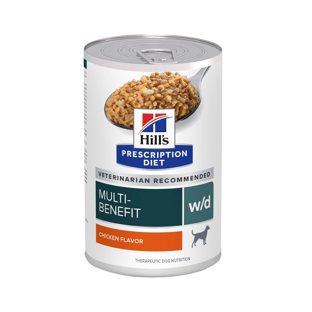 Ração Hill's Prescription Diet Lata w/d para Cães Adultos - Controle do Peso e Glicêmico 370g