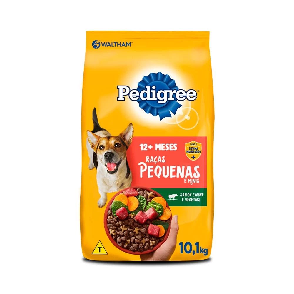 Ração Pedigree para Cães Adultos de Porte Pequeno e Mini Sabor Carne e Vegetais 10kg