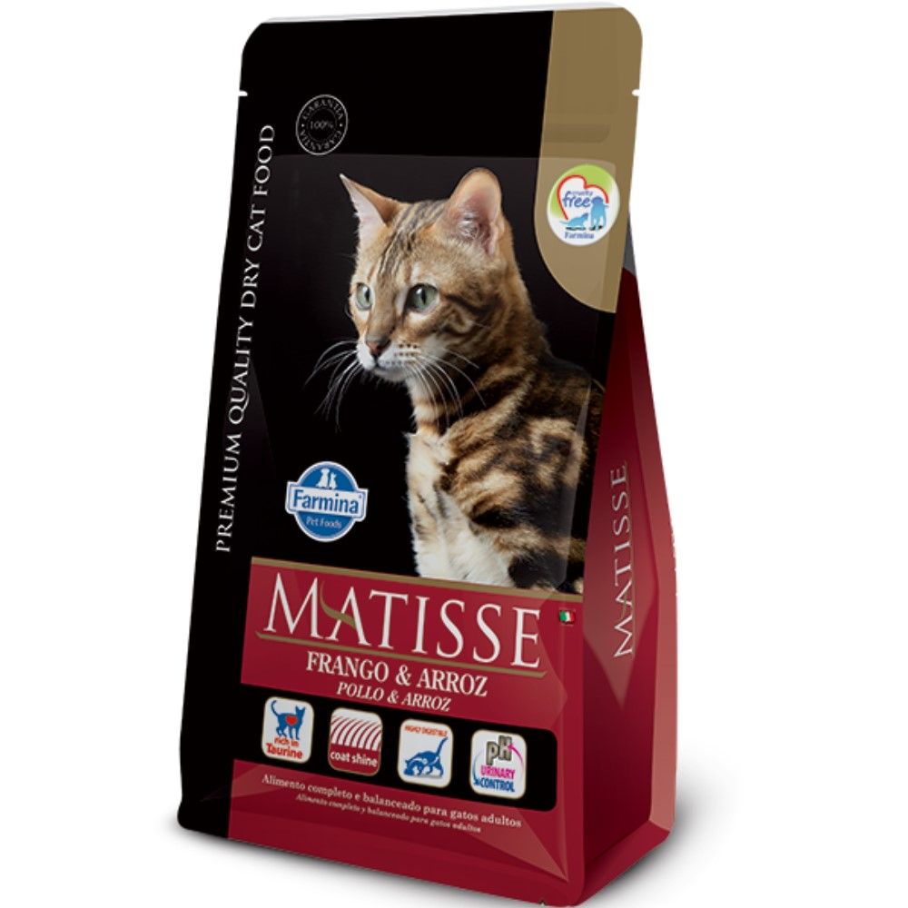 Ração Farmina Matisse para Gatos Adultos Sabor Frango e Arroz 800g