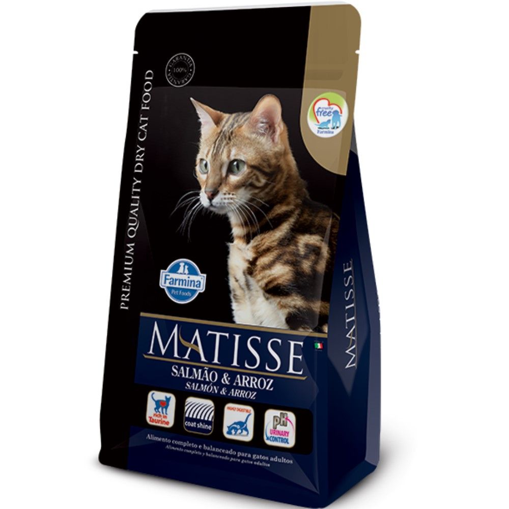 Ração Farmina Matisse para Gatos Adultos Sabor Salmão e Arroz 7,5kg