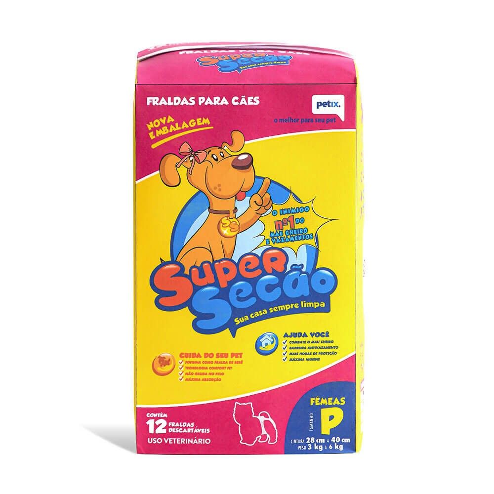 Fralda Descartável Super Secão para Cães Fêmea P