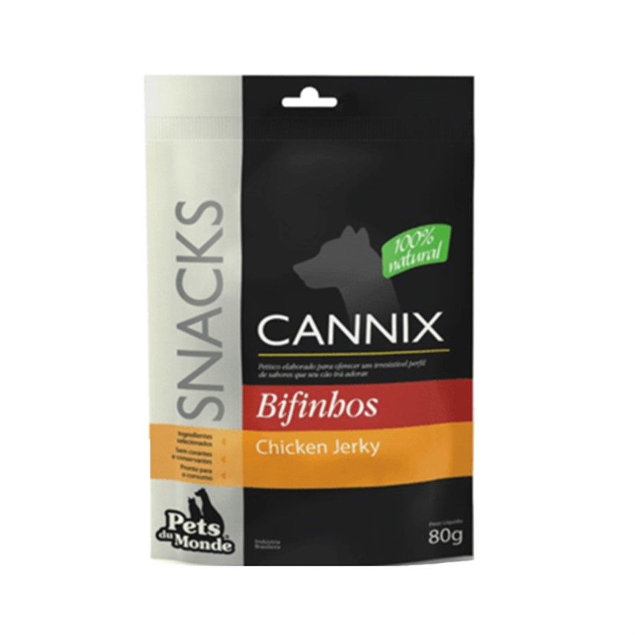 Petisco Cannix Chicken Jerky Bifinho de Frango 80g