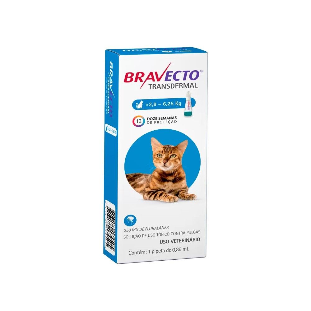 Bravecto Antipulgas Transdermal MSD para Gatos 2,8 a 6,25kg
