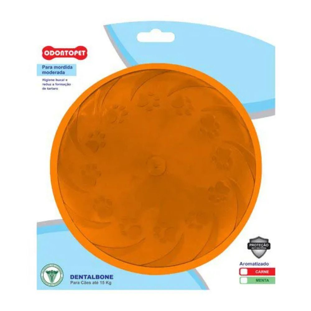 Brinquedo Odontopet Dental Frisbee para Cães Até 15kg