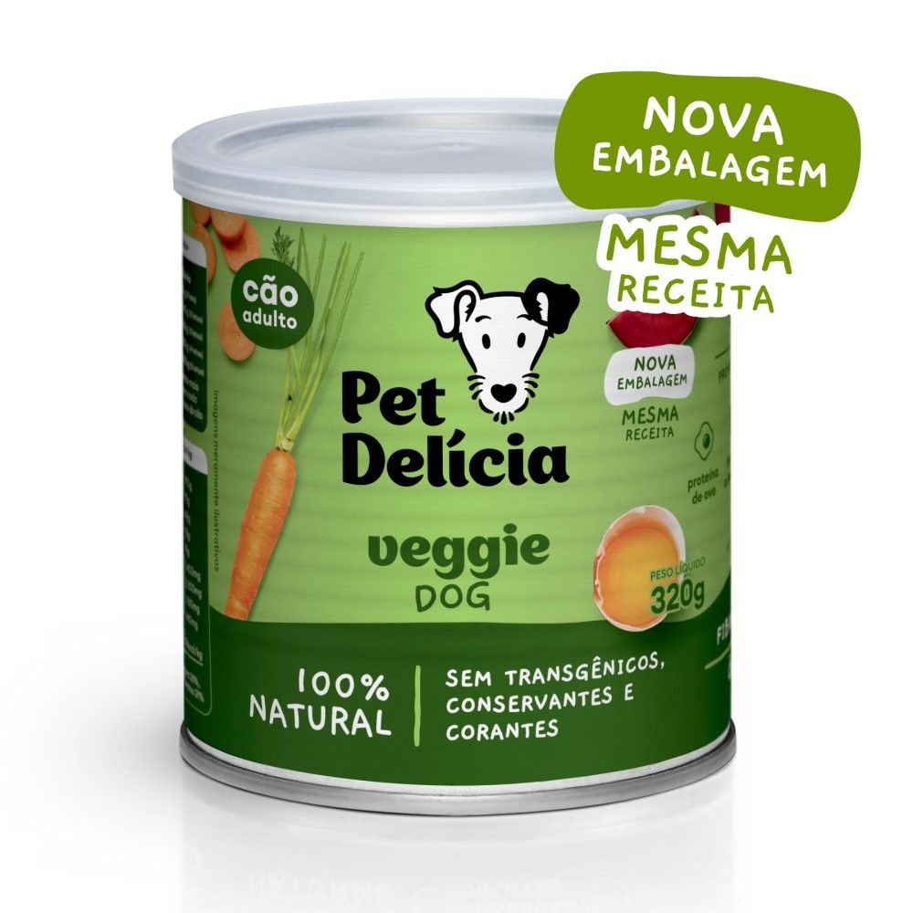 Ração Úmida Pet Delícia Veggie para Cães Adultos 320g