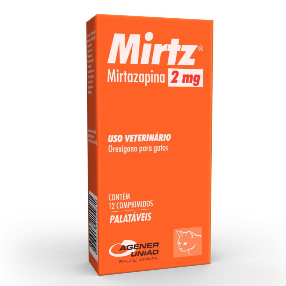 Medicamento Mirtz Gatos 2mg 12 Comprimidos