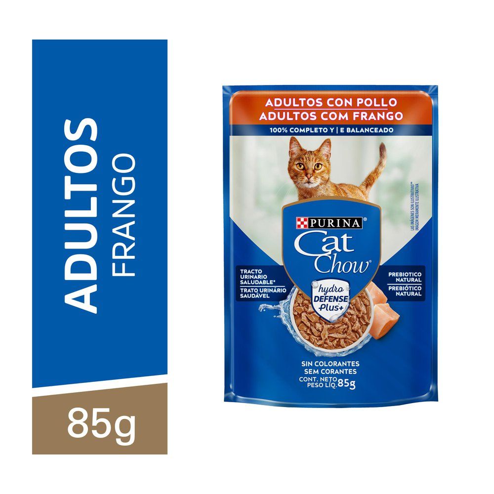 Ração Úmida Cat Chow para Gatos Adultos Sabor Frango 85g