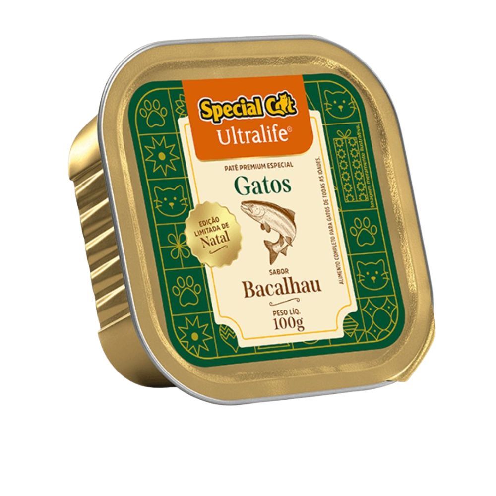 Patê Special Cat Especial de Natal Sabor Bacalhau para Gatos 100g
