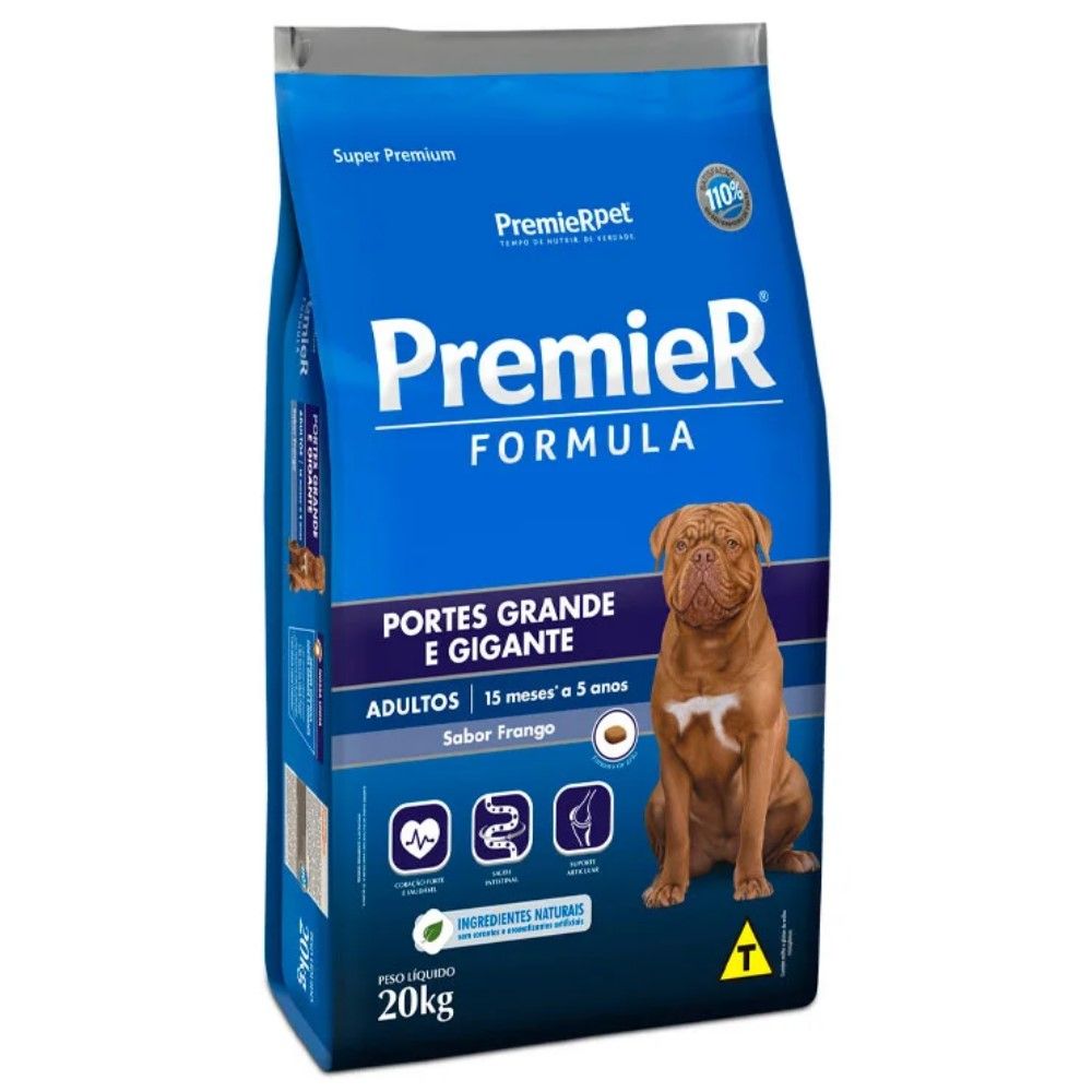 Ração PremieR Formula Para Cães Adultos Porte Grande e Gigante Sabor Frango 20Kg