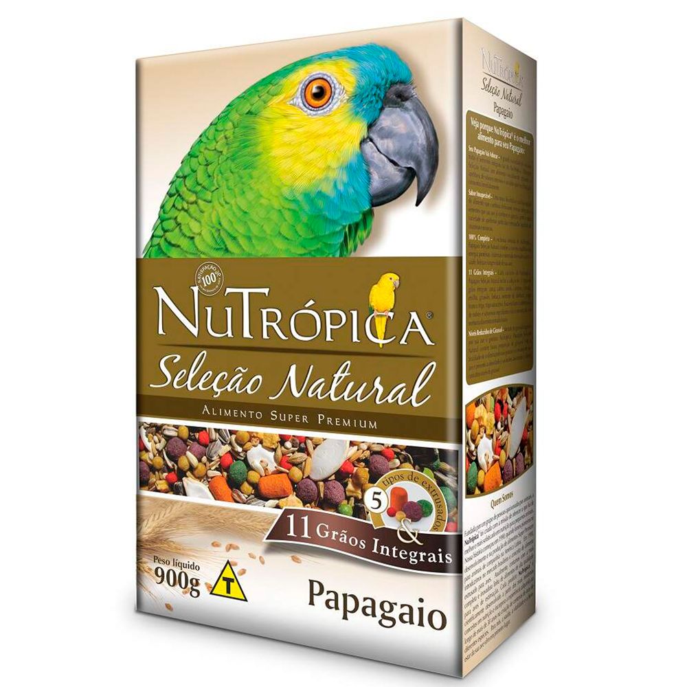 Ração Nutrópica Papagaios Seleção Natural 900g