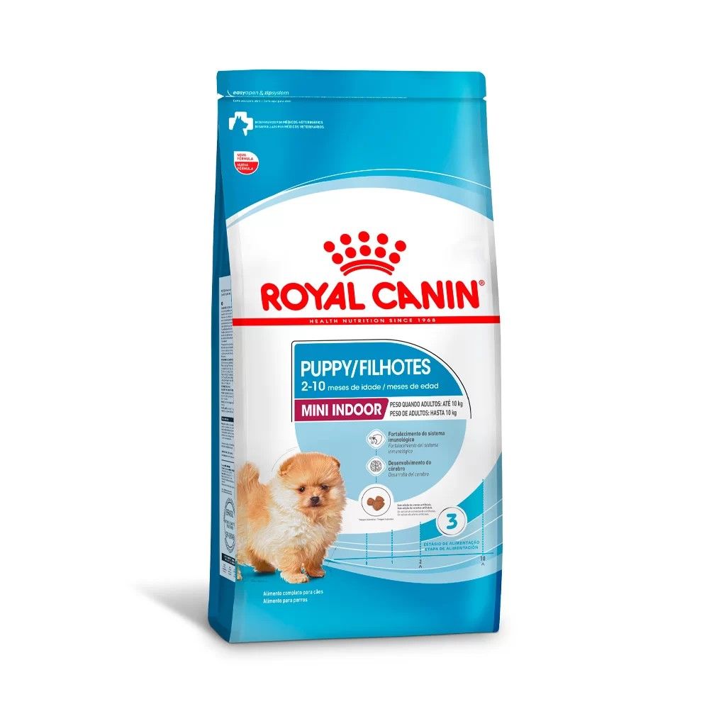 Ração Royal Canin Mini Indoor para Cães Filhotes Porte Pequeno 7,5 Kg