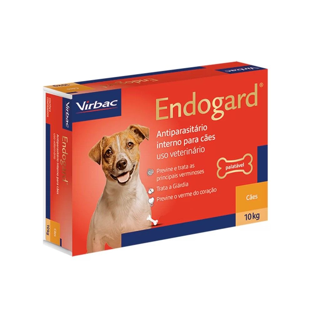 Vermífugo Endogard Virbac 10Kg - 6 Comprimidos